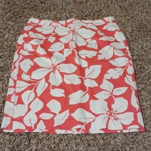 Pink Hawaiian pencil skirt